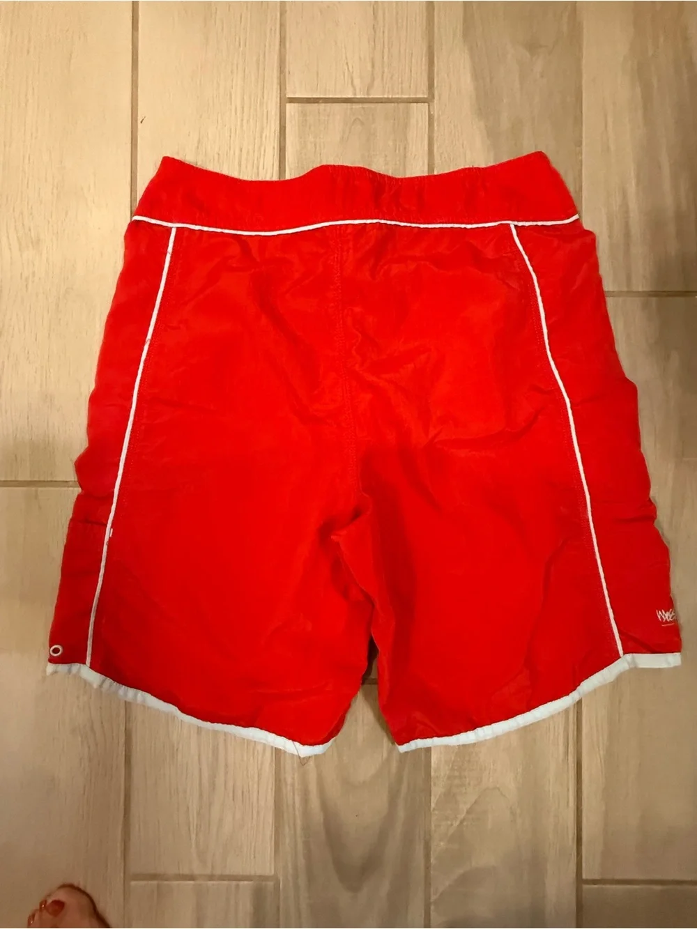 Men's Evolver Red Swim Trunks with Contrast Trim size 34